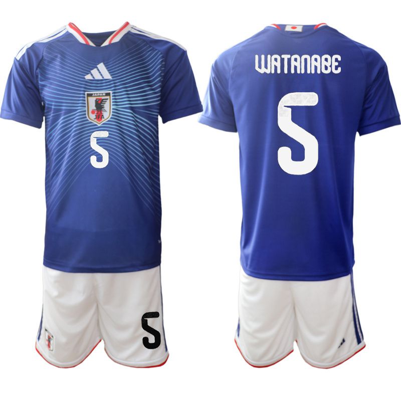 Men 2026 World Cup National Team Japan home blue #5 Soccer Jersey